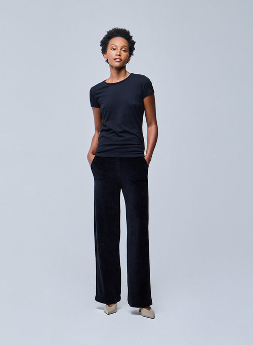 "Camiseta Jamie cuello redondo manga corta de Algodón Deluxe" - MAJESTIC FILATURES