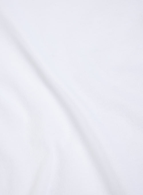 White Long Sleeves Round Neck T-Shirt in Organic Cotton  - MAJESTIC FILATURES