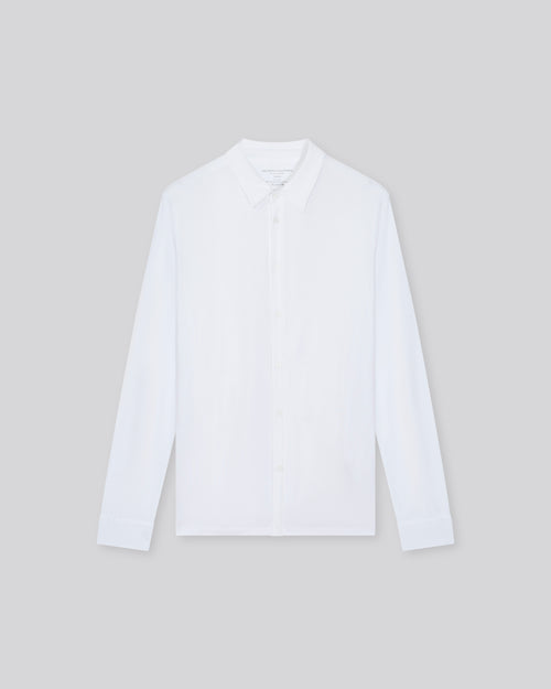 Chemise en lin homme col italien blanche Chemise en lin homme col italien blanche