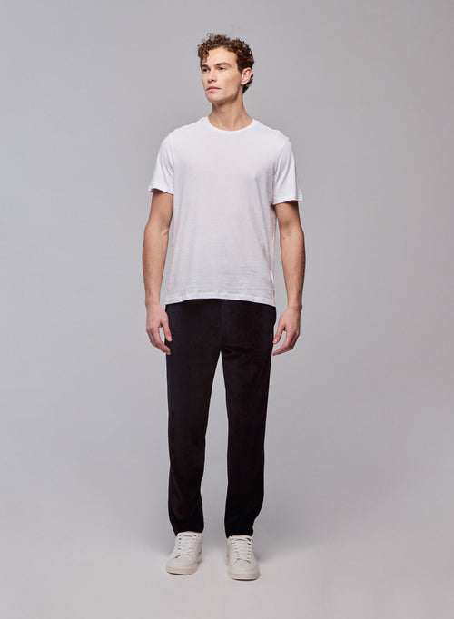 Julien T-Shirt Rundhalsausschnitt kurzen Ärmeln aus Deluxe-Baumwolle - MAJESTIC FILATURES