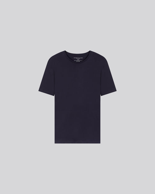 Julien T-Shirt Rundhalsausschnitt kurzen Ärmeln aus Deluxe-Baumwolle - MAJESTIC FILATURES