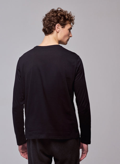 James Deluxe Cotton long sleeve round neck T-shirt - MAJESTIC FILATURES