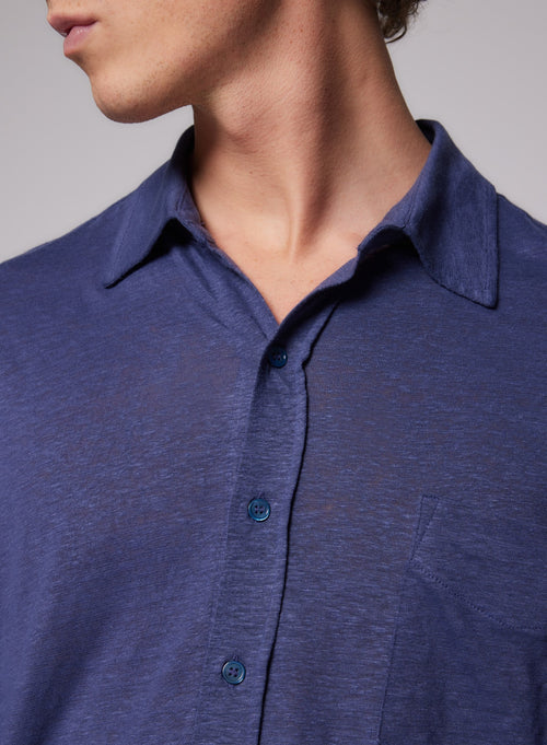 Long Sleeve Shirt in Linen / Elastane - MAJESTIC FILATURES