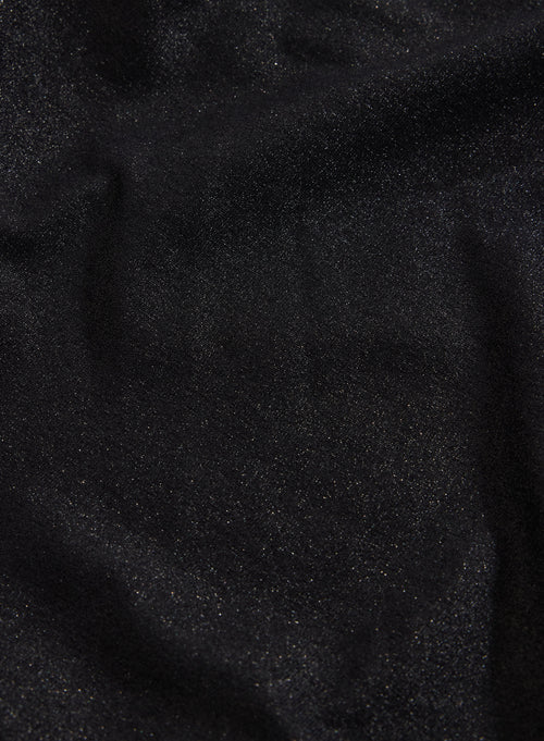 Black Glitter Long Sleeve Shirt in Viscose and Elastane - MAJESTIC FILATURES