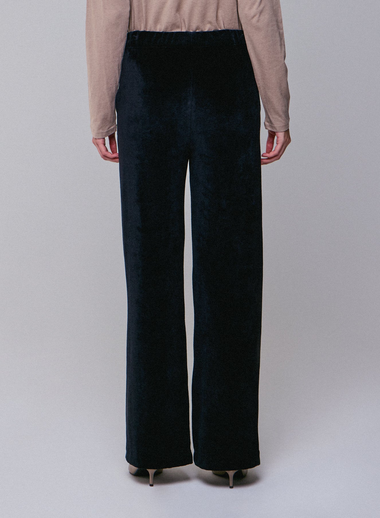 パンツ MUUET Cotton velour flare pants / NAVY Black Cotton / Modal / Elastane Pants WOMEN | Majestic