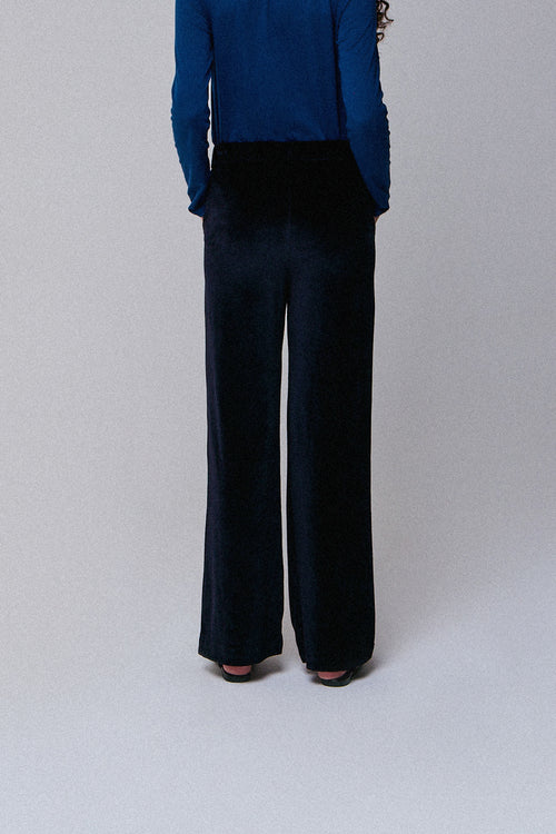 Pantalon Marine Droit en Velours - MAJESTIC FILATURES