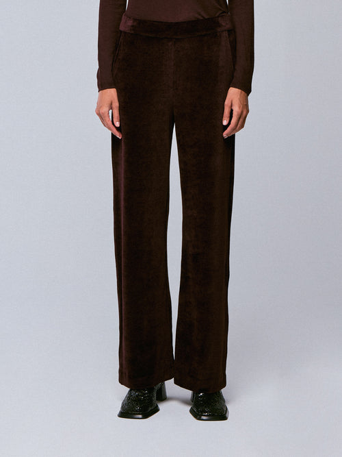 Pantalon Violet en Coton Organique / Modal / Elasthanne - MAJESTIC FILATURES