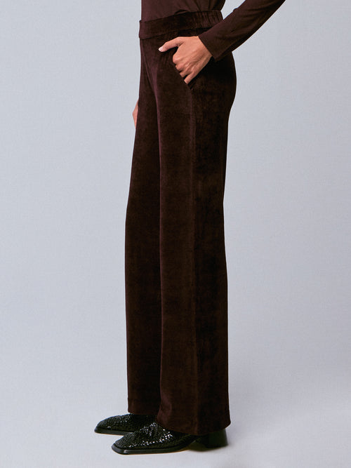 Pantalon Violet en Coton Organique / Modal / Elasthanne - MAJESTIC FILATURES