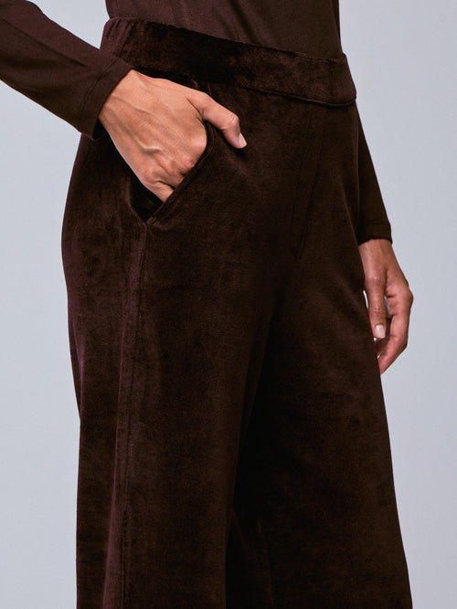 Pantalon Violet en Coton Organique / Modal / Elasthanne - MAJESTIC FILATURES