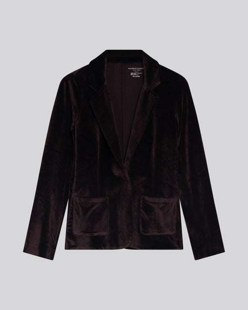 Purple Jacket Long Sleeves in Organic Cotton / Modal / Elasthanne - MAJESTIC FILATURES