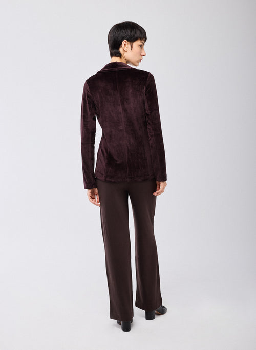 Purple Jacket Long Sleeves in Organic Cotton / Modal / Elasthanne - MAJESTIC FILATURES