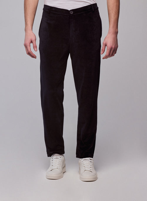 Pantalon Noir en Coton Organique / Modal / Elasthanne - MAJESTIC FILATURES