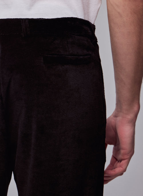 Pantalon Noir en Coton Organique / Modal / Elasthanne - MAJESTIC FILATURES