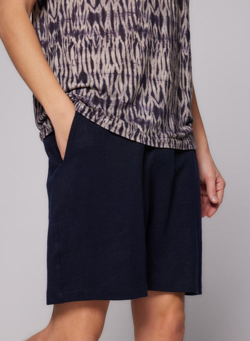 Shorts Marine Col N/A Manches N/A en Lin - MAJESTIC FILATURES