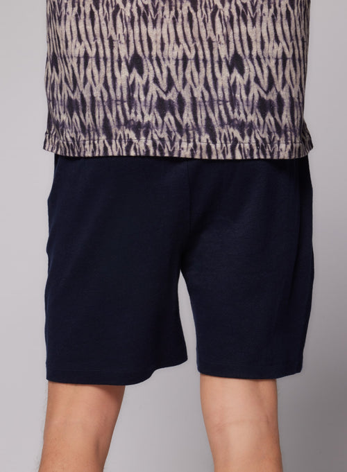 Shorts Marine Col N/A Manches N/A en Lin - MAJESTIC FILATURES