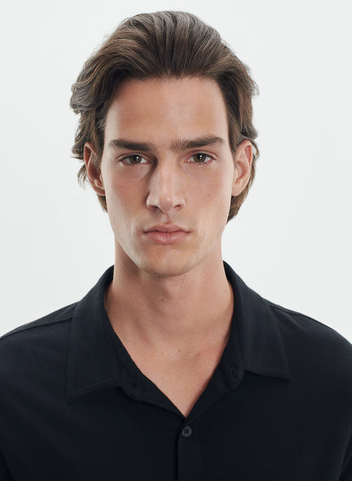 Black Long Sleeve Shirt - MAJESTIC FILATURES