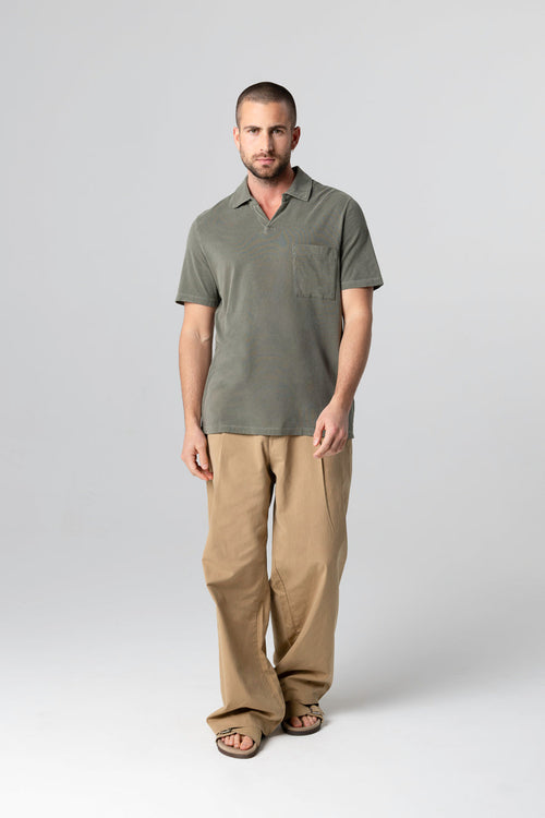 Polo Jungle Manches Courtes en Coton organique / Elasthanne - MAJESTIC FILATURES