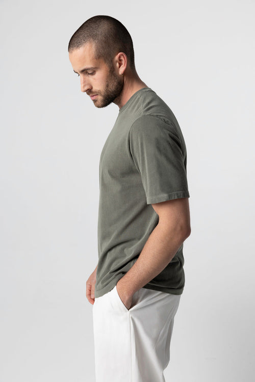 T-shirt Jungle Col Rond Manches Courtes en Coton organique / Elasthanne - MAJESTIC FILATURES