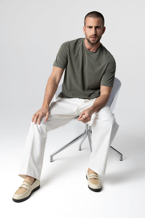 T-shirt Jungle Col Rond Manches Courtes en Coton organique / Elasthanne - MAJESTIC FILATURES