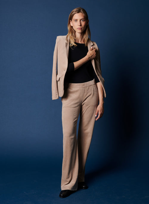 Pantalon Beige en Coton - MAJESTIC FILATURES