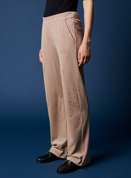 Beige cotton pants - MAJESTIC FILATURES