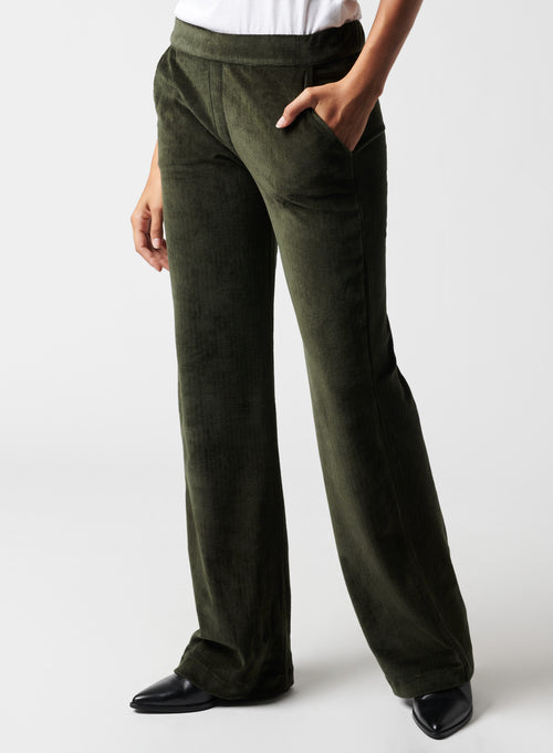 Green cotton pants - MAJESTIC FILATURES