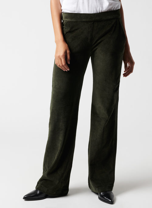 Pantalon Vert en Coton - MAJESTIC FILATURES