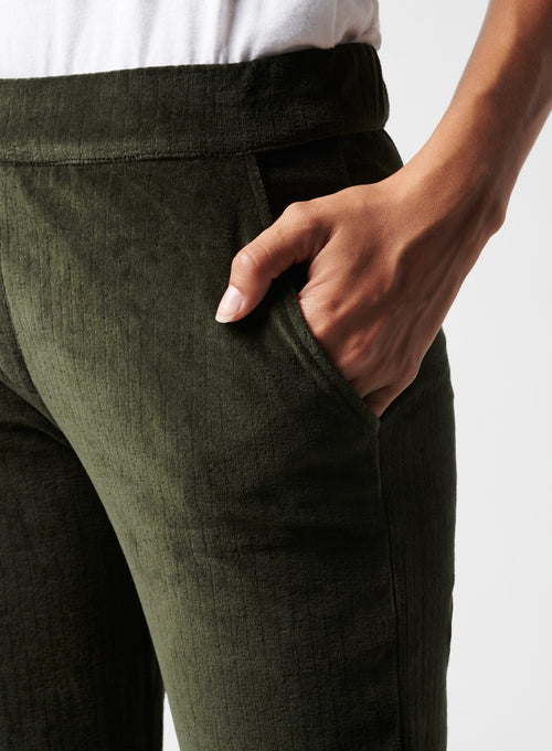 Pantalon Vert en Coton - MAJESTIC FILATURES