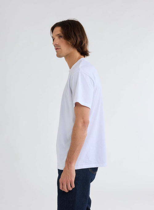 Kurzärmeliges T-Shirt mit Rundhalsausschnitt aus Bio-Baumwolle / recycelter© Baumwolle - MAJESTIC FILATURES
