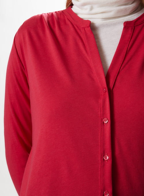 Beige Cashmere Long Sleeve Round Neck T-Shirt WOMEN|Majestic Filatures - MAJESTIC FILATURES