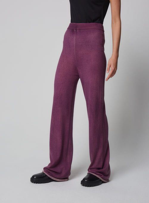 Pantalon Violet en Cachemire - MAJESTIC FILATURES
