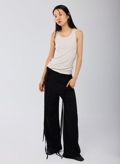 Débardeur Gris Col Rond Sans Manches en Lyocel / Tencel / Coton - MAJESTIC FILATURES