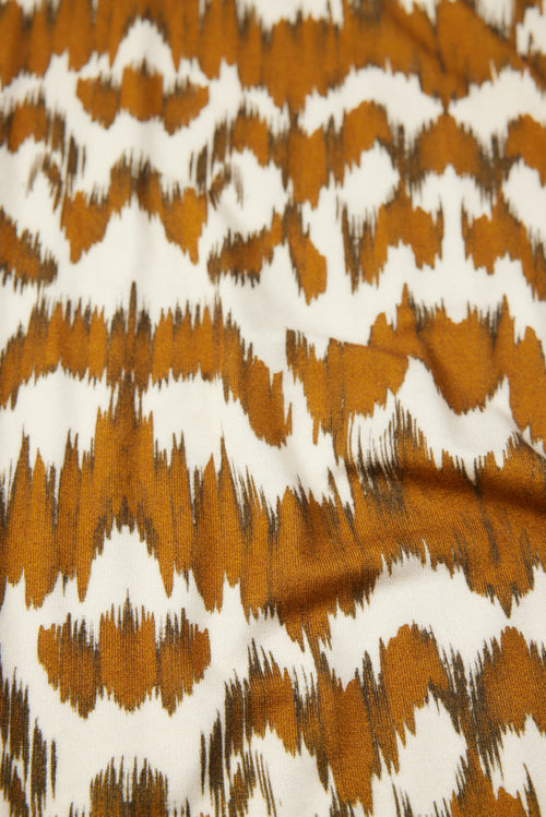 Robe Camel Col Cache coeur Manches Longues en Viscose / Elasthanne - MAJESTIC FILATURES