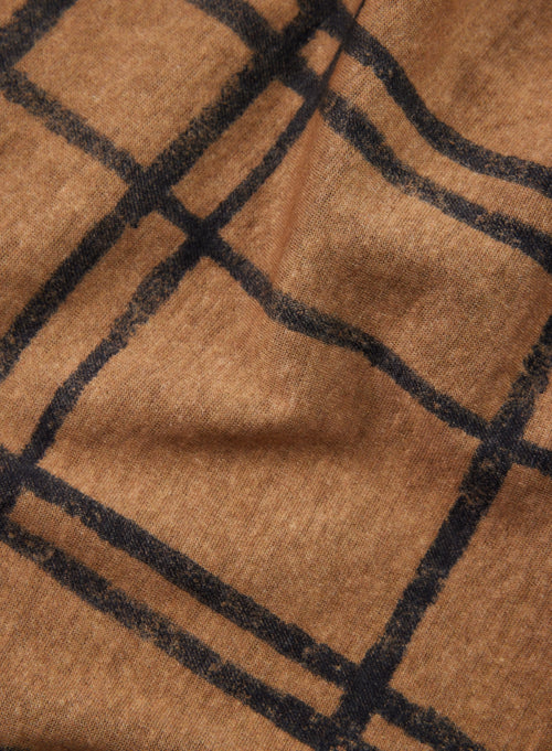 Camisa de manga larga color cala en algodón / cachemir - MAJESTIC FILATURES