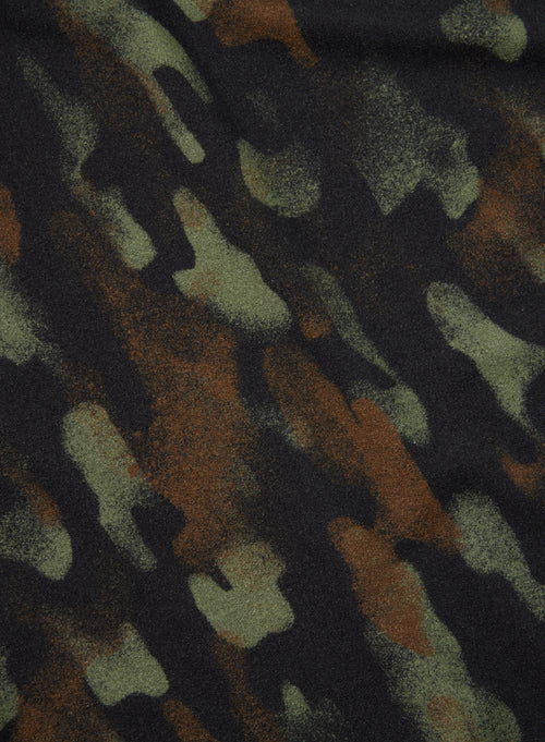 Chemise Dark green Manches Longues en Viscose / Elasthanne - MAJESTIC FILATURES