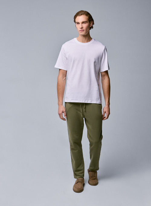 T-shirt Blanc Col Rond Manches Courtes en Coton Organique - MAJESTIC FILATURES