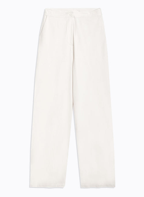 Pantalón blanco de algodón orgánico - MAJESTIC FILATURES