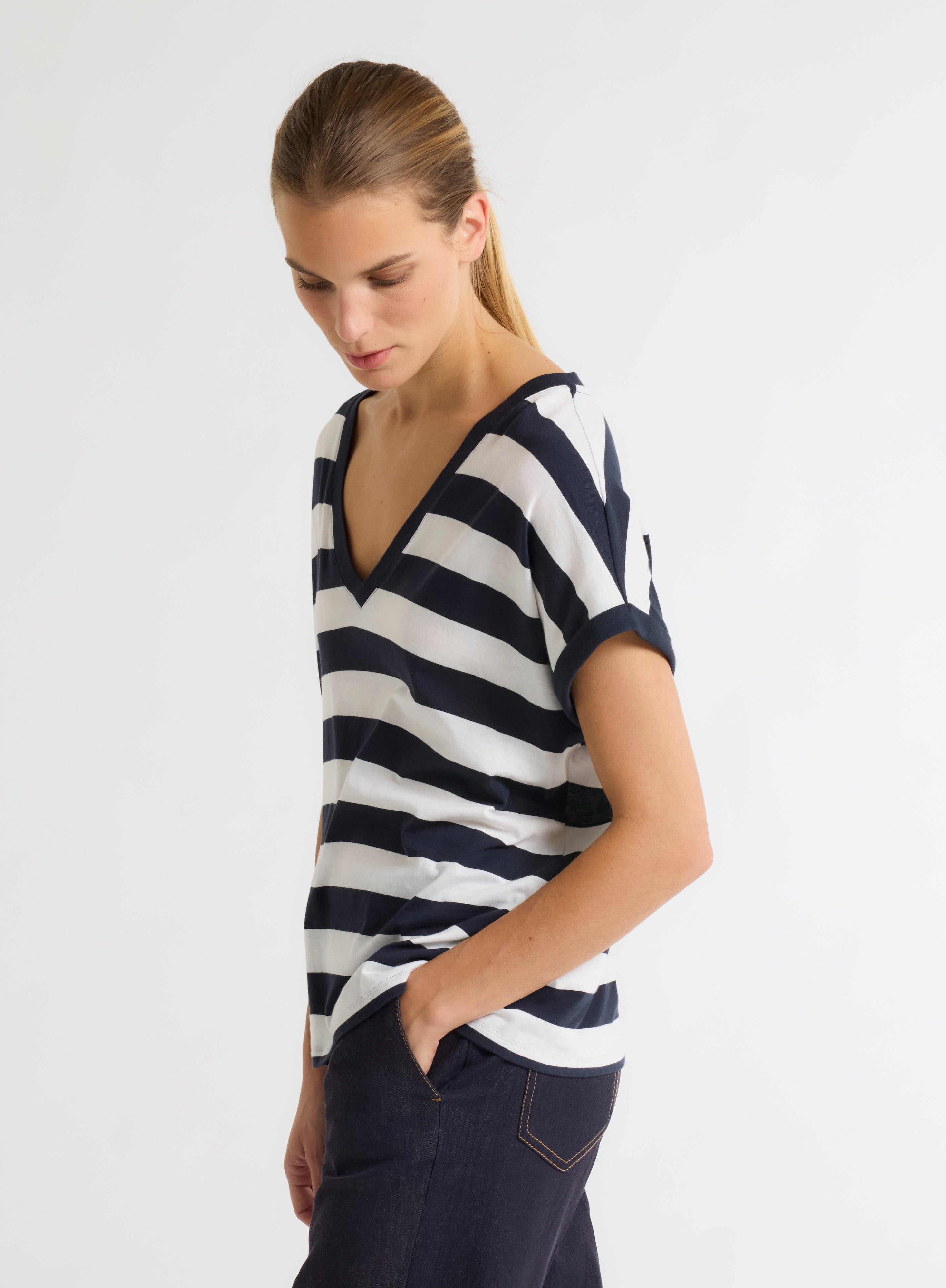 Plus Size 24/7 Clara Long Sleeve Ribbed Tee Plus Size 24/7 Clara Long Sleeve Ribbed Tee