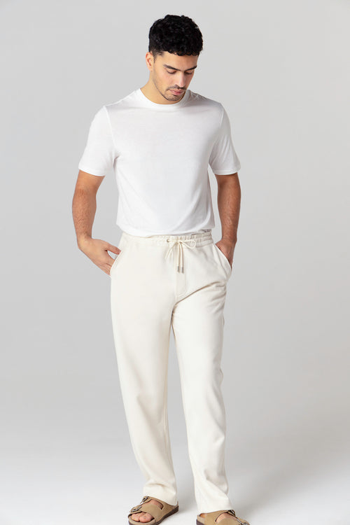 Pantalon Blanc en Lyocel, Tencel / Coton Organique - MAJESTIC FILATURES