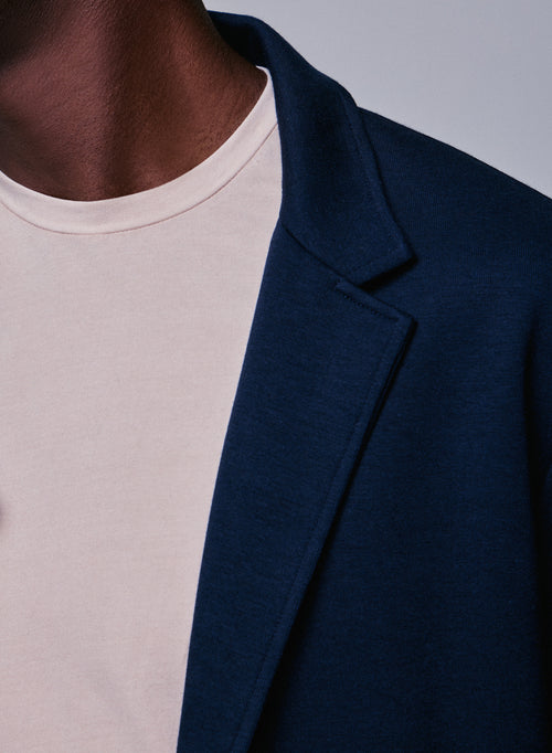 Veste Marine Col Veste Manches Longues en Lyocell / Tencel / Coton organique - MAJESTIC FILATURES