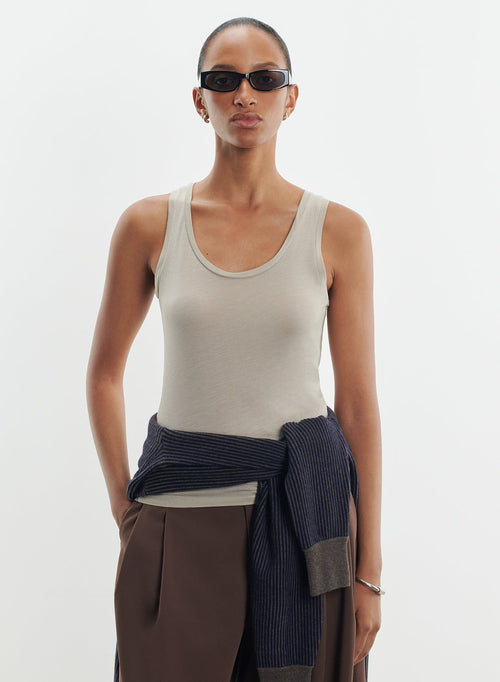 Tank top in viscose and cashmere - MAJESTIC FILATURES