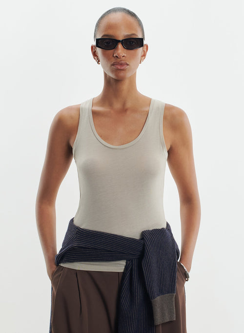 Tank top in viscose and cashmere - MAJESTIC FILATURES