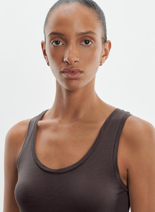 Tank top in viscose and cashmere - MAJESTIC FILATURES
