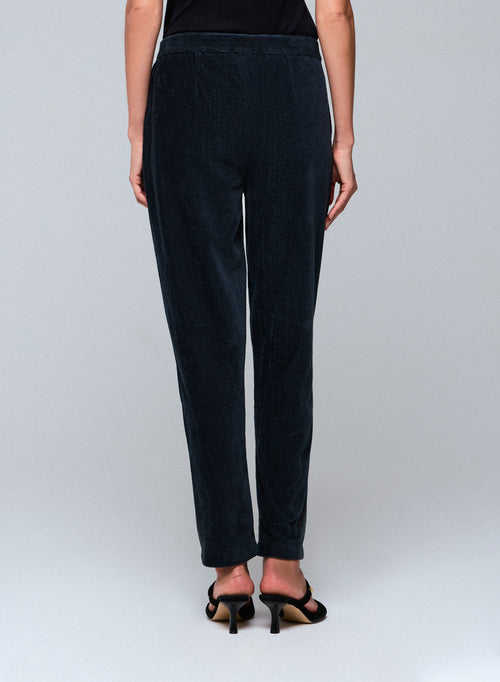 Pantalón gris de algodón orgánico / poliéster - MAJESTIC FILATURES