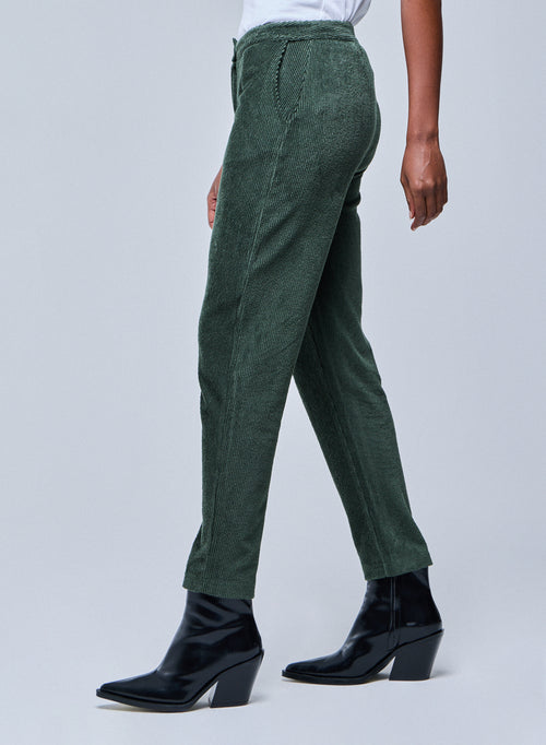 Pantalon Vert en Coton Organique / Polyester - MAJESTIC FILATURES