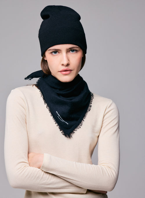 Pañuelo negro de cachemira - MAJESTIC FILATURES