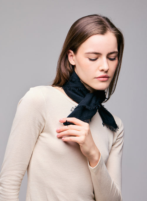 Bandana Noir en Cachemire - MAJESTIC FILATURES