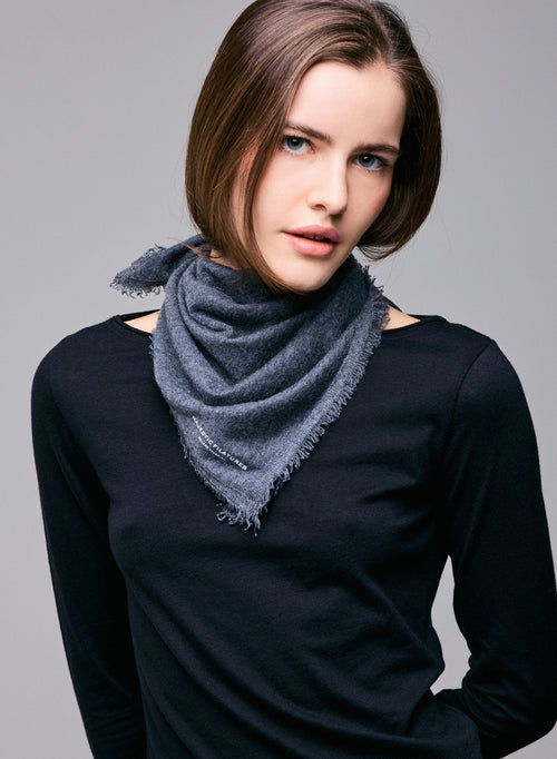 Bandana Gris en Cachemire - MAJESTIC FILATURES