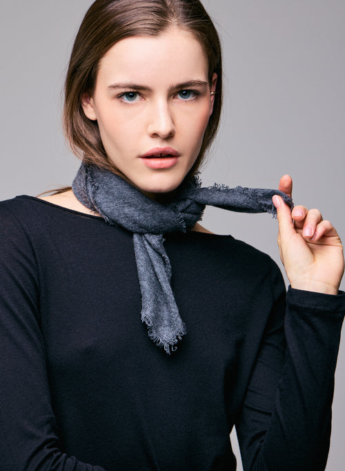 Bandana Gris en Cachemire - MAJESTIC FILATURES