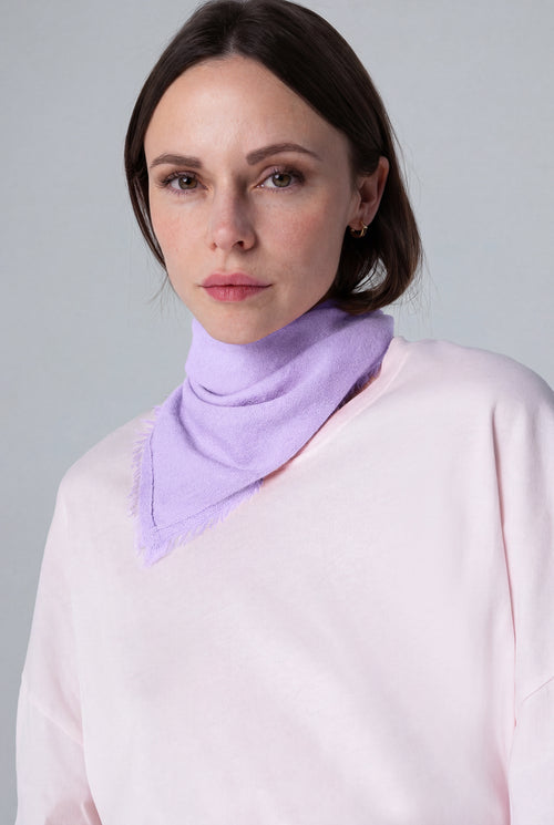 Kaschmir-Bandana in Hellviolett - MAJESTIC FILATURES